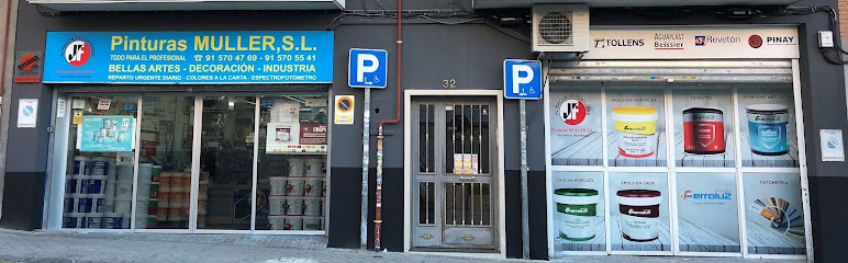 Dirección, horario, teléfono y opiniones de Pinturas Muller S.L en Madrid
